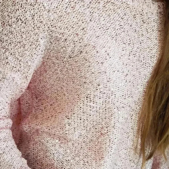 Pink sequin and fringe detailed top - Picture 4 of 4